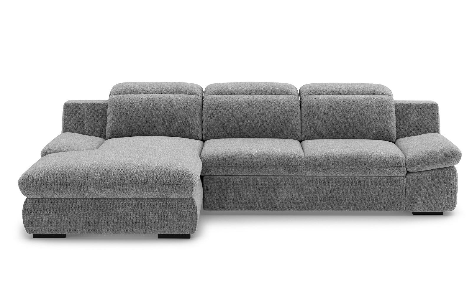 ECKSOFA mit Schlaffunktion und Bettkasten - Grau, Kunststoff/Textil (276/168cm) - Cotta