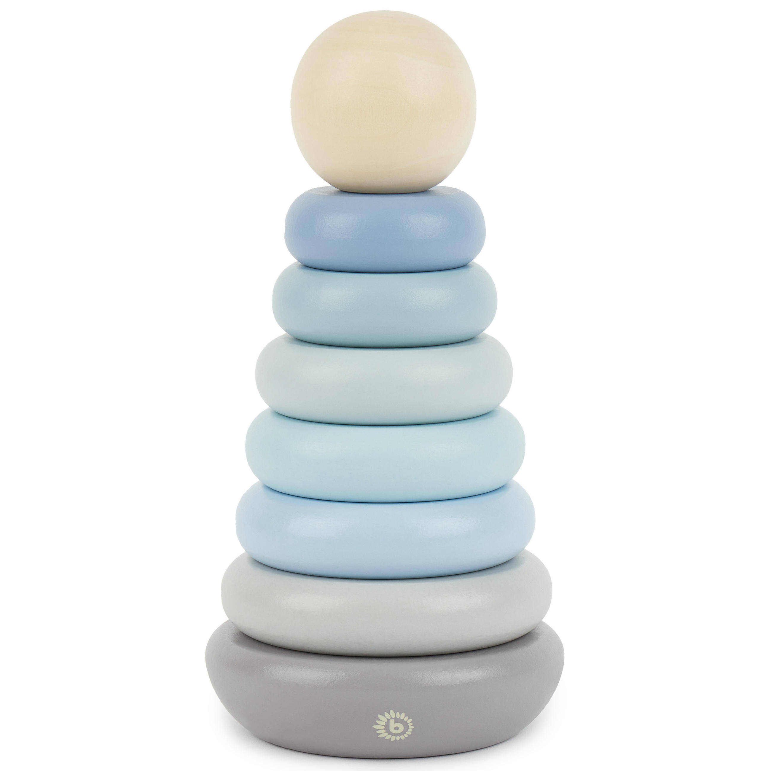 STAPELTURM Holz - ab 12 Monate - Blau, Holz (9/9cm) - Bieco Spielwaren