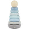 STAPELTURM Holz - ab 12 Monate - Blau, Holz (9/9cm) - Bieco Spielwaren
