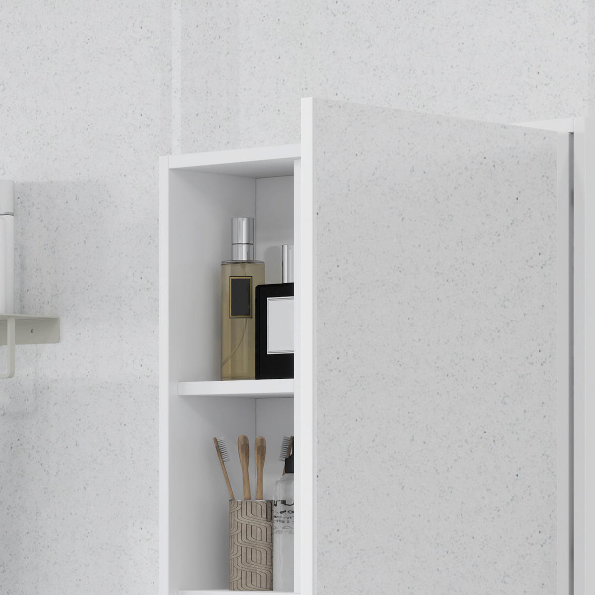 SPIEGELSCHRANK Weiß 60/15/76 cm - Weiß, Holzwerkstoff (60/76/15cm) - PANGIVO