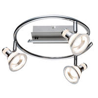 LED DECKENLEUCHTE TAKIRO Chrom Silber - Silberfarben, Metall (15/15/15cm) - Globo Lighting
