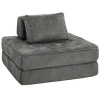 BODENSESSEL Chenille Grau - Grau, Textil (97/70/97cm) - HOMCOM