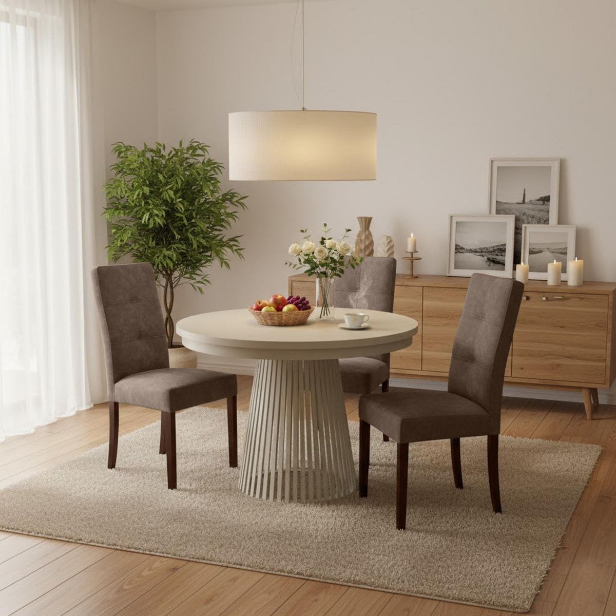 STUHL Solis mit wengefarbenen Holzbeinen, Polsterstuhl, Braun - Wengefarben/Braun, Holz (45/100/42cm) - Beautysofa