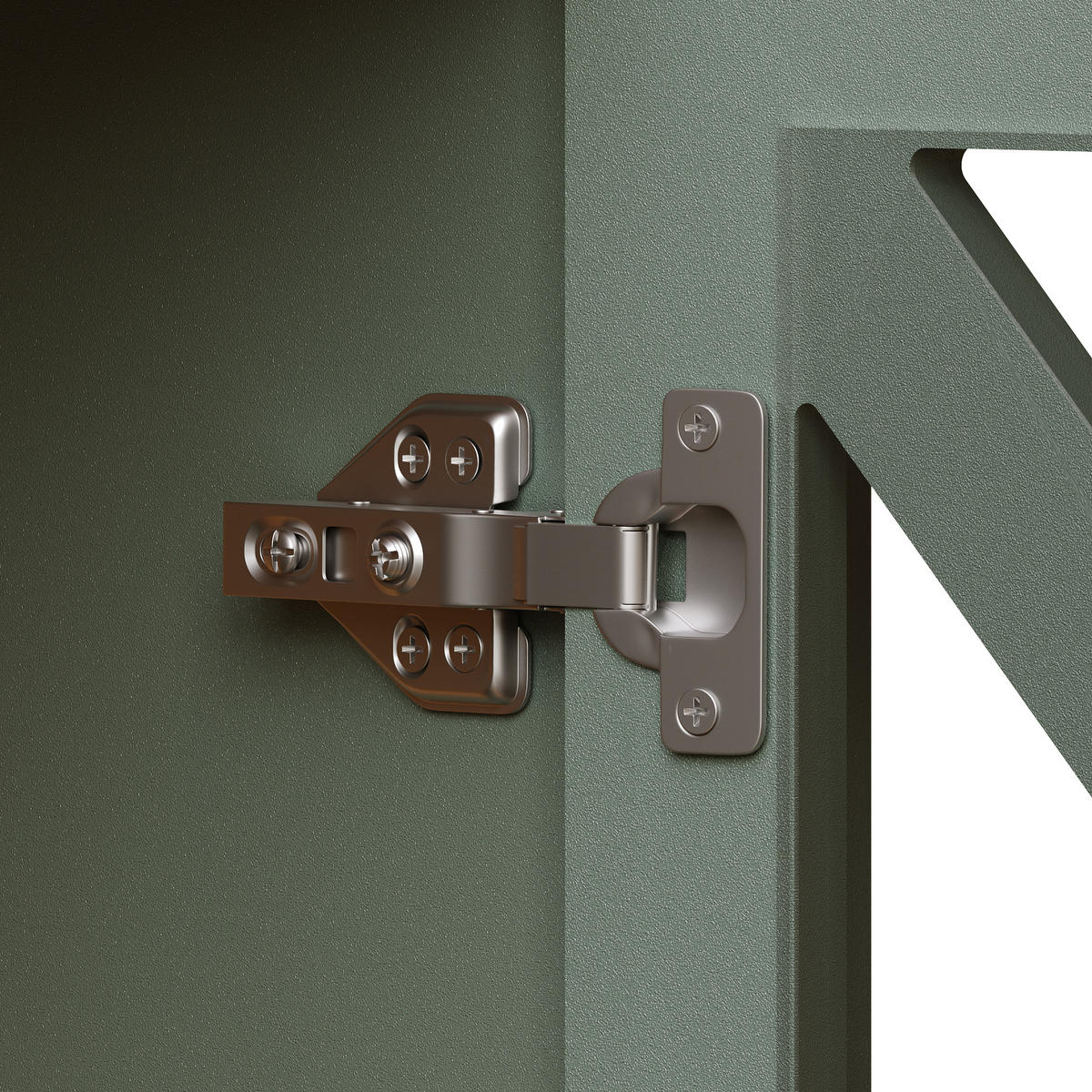 GESCHIRRSCHRANK aus MDF & Glas 120x45x188cm in Antique Green mit LED & Steckdosen - Dunkelgrün, Holzwerkstoff (120/188/45cm) - Modfu