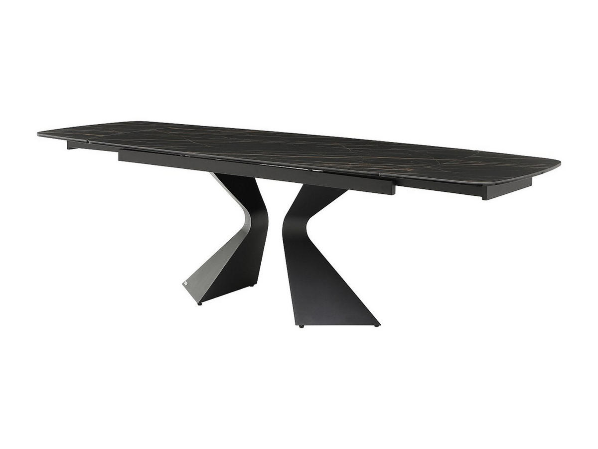 ESSTISCH - 6 Personen, 8 Personen, 10 Personen - keramik - schwarz Kajari - Schwarz, Glas/Keramik (90/220/76cm) - Vente-Unique