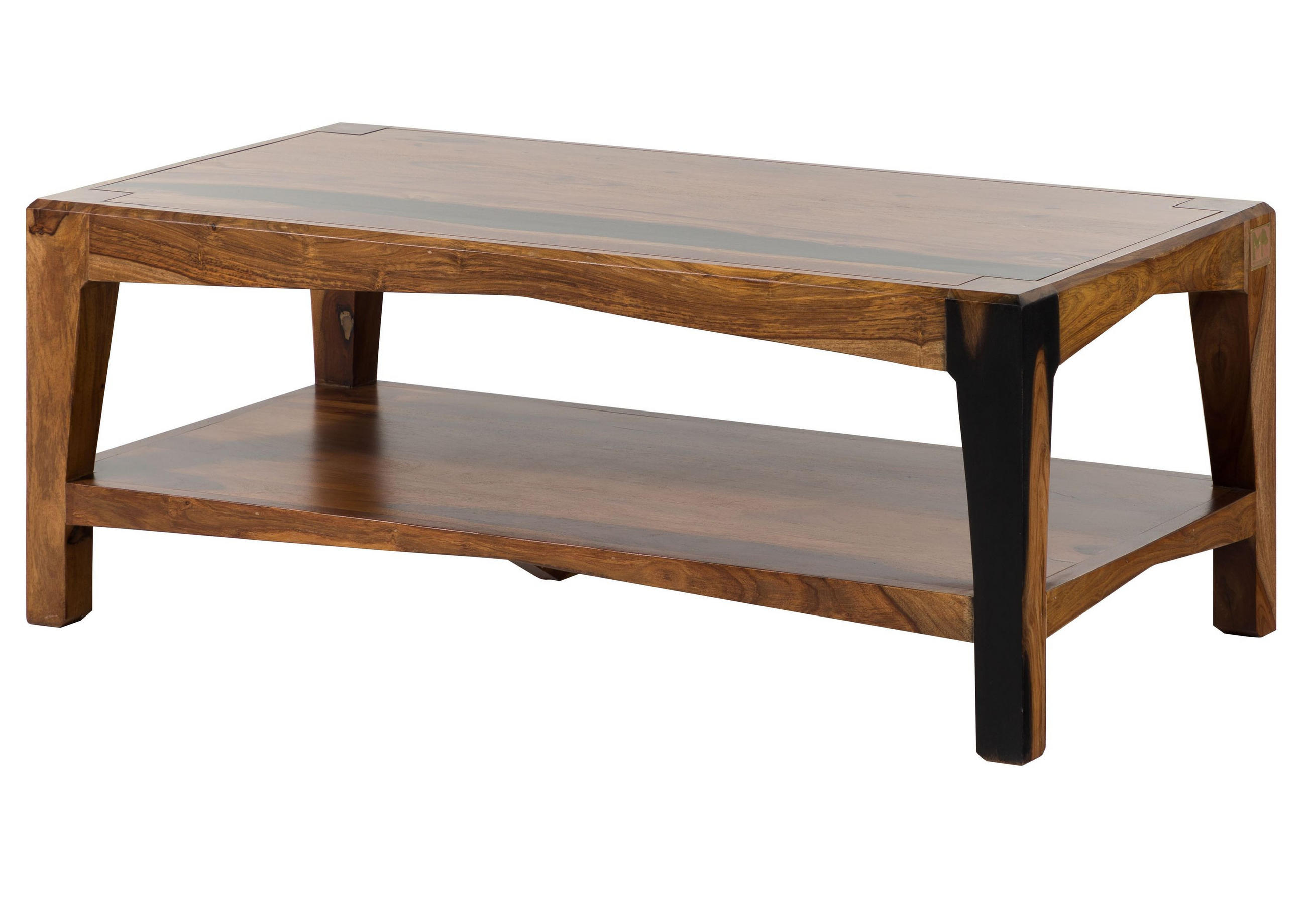 COUCHTISCH Sheesham 115x60x45 dunkelbraun lackiert ANCONA #201 - Dunkelbraun, Holzwerkstoff (60/115/45cm) - Massivmoebel24