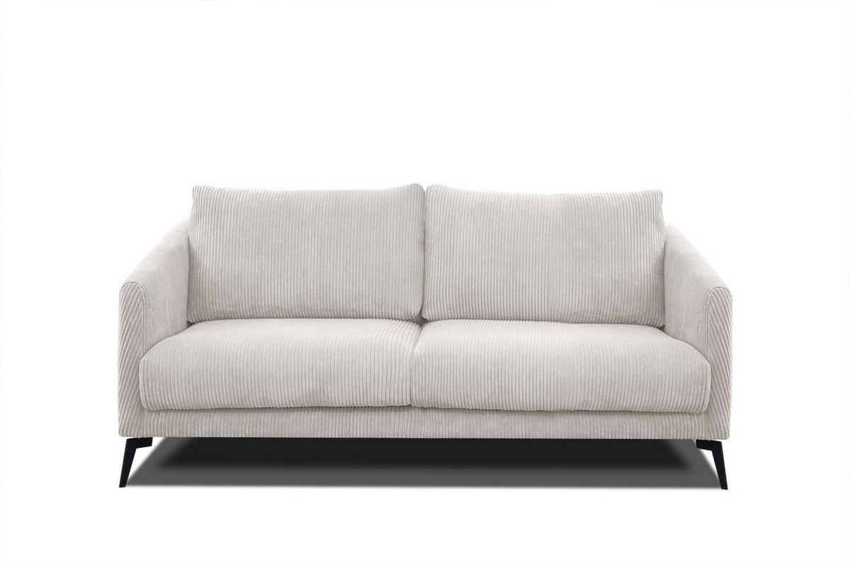 SOFA VILT 2,5-Sitzer, weiß - Schwarz/Weiß, Holzwerkstoff/Kunststoff (202/89/94cm) - Courtois Laville