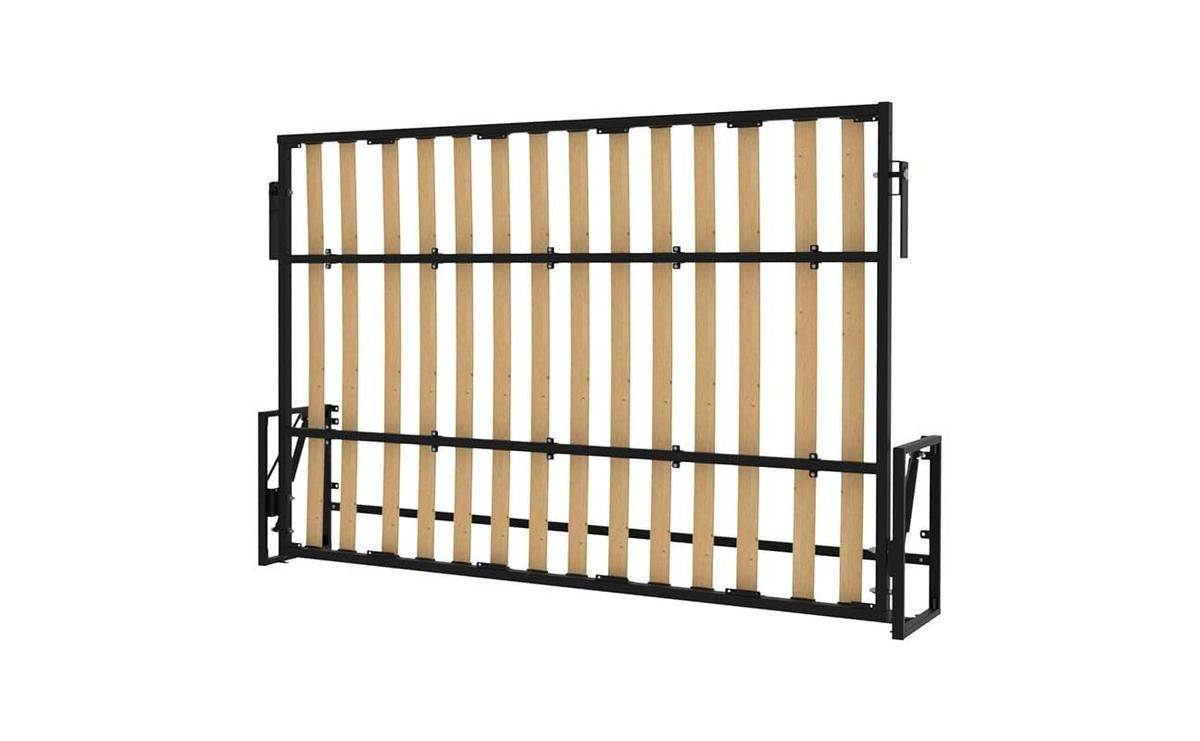WANDBETT Morphy Classik Modulares SizeFlex- und TypeFlex-System - 200x150 Horizontal - Schwarz, Holz/Metall (200/150cm) - WallBedKing