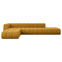 ECKSOFA modulares Sofa Zuvon-L2 - 387x177x70 cm Senfgelb - Currygelb, Holzwerkstoff/Textil (387/177cm) - ALTDECOR