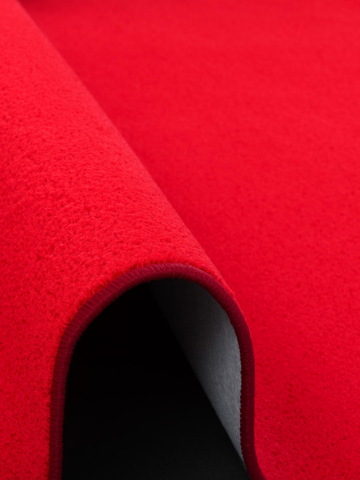TREND VELOURS TEPPICH JOY RUND - Kirschrot, Textil (200/200cm) - Snapstyle