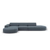 ECKSOFA links Jodie aus strukturiertem Stoff blau 4 Sitzplätze - Blau, Textil (166/342cm) - Micadoni