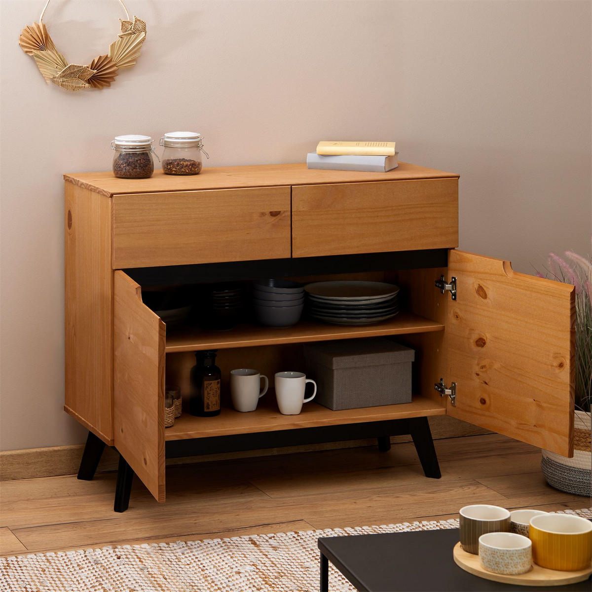 KOMMODE TIBOR - Kieferfarben, Holz (98/84/40cm) - IDIMEX