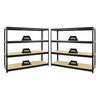 SCHWERLASTREGAL Dino 2er-Set mit 2x 180x200x60 cm Fachlast 500 kg Schwarz - Schwarz, Metall (400/180/60cm) - PROREGAL