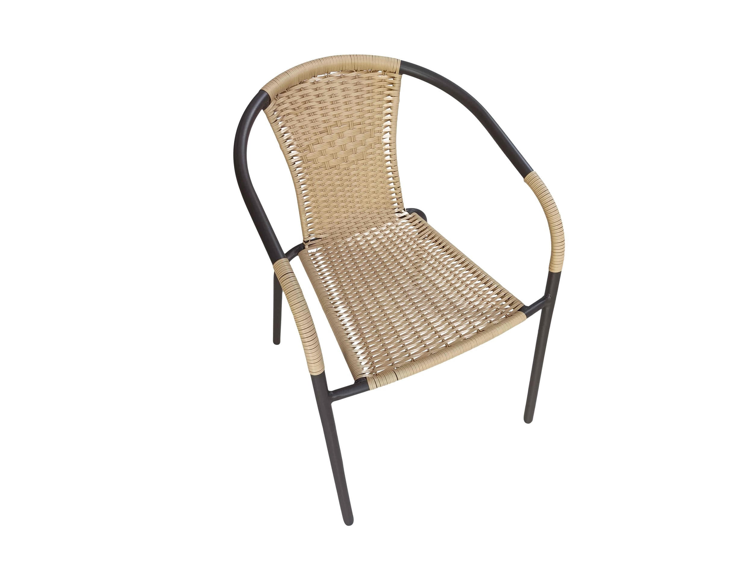 STAPELSTUHL Ibiza 52x54x72 cm, Metall, Braun-Beige - Beige, Metall (52/72/54cm) - dasmöbelwerk