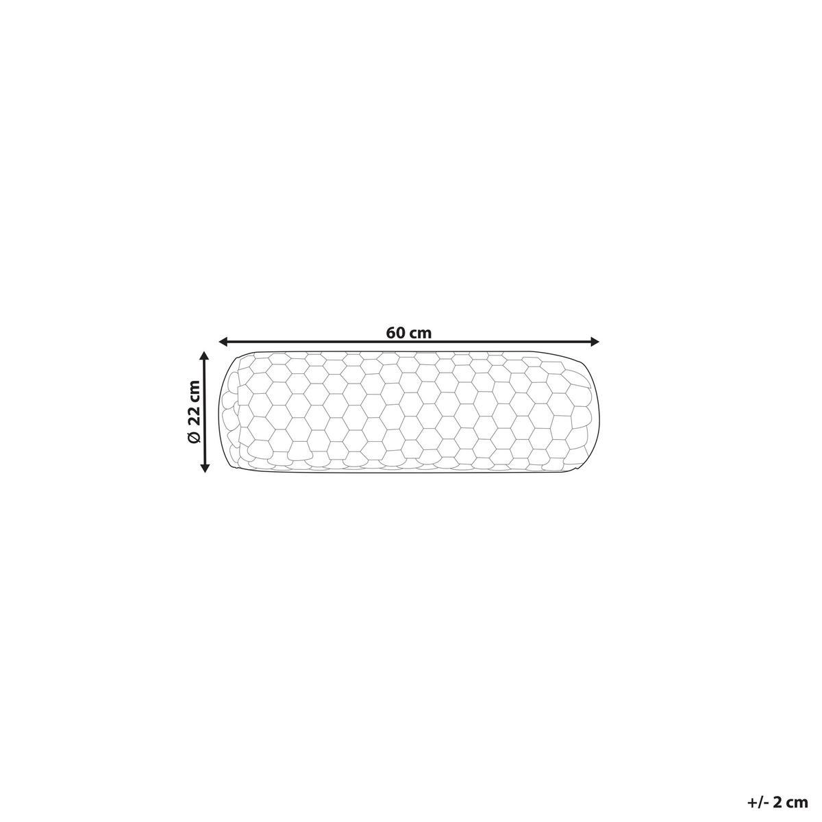 Dekokissen Rosa 60/22 cm Linden - Pink, Kunststoff (60/22cm) - Beliani