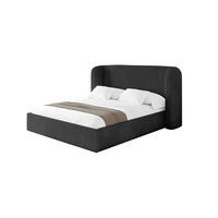 POLSTERBETT mit Bettkasten und Lattenrost, Boxbett ohne Matratze - ESTI 160x200 Schwarz - Schwarz, Holzwerkstoff/Textil (160/200cm) - ALTDECOR