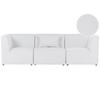 3-SITZER-SOFA Cord cremeweiß Lemvig - Weiß, Textil (250/78/83cm) - Beliani