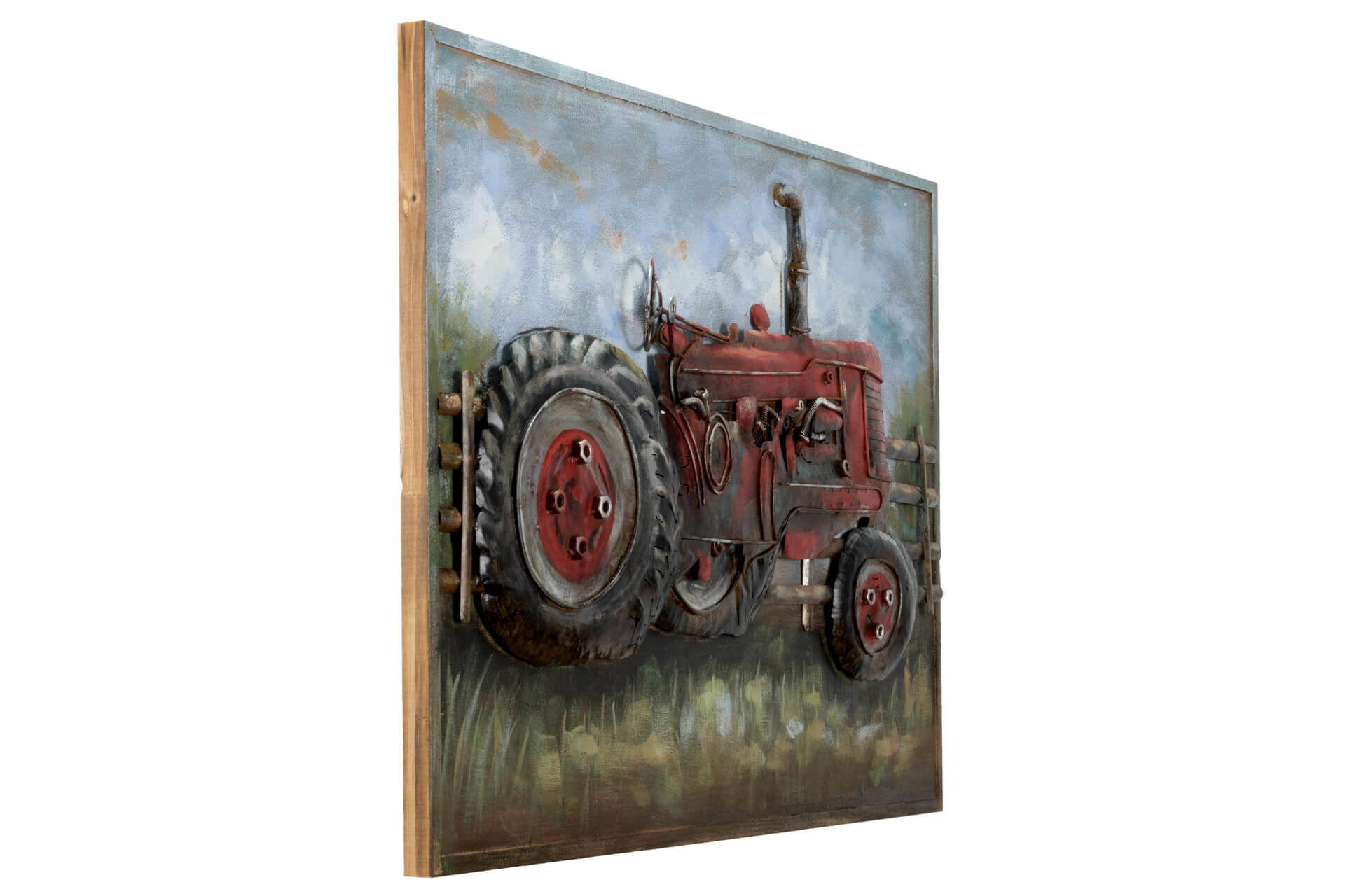 METALLBILD Blau 90/60 cm - Blau/Rot, Metall (3.01/60cm) - KUNSTLOFT