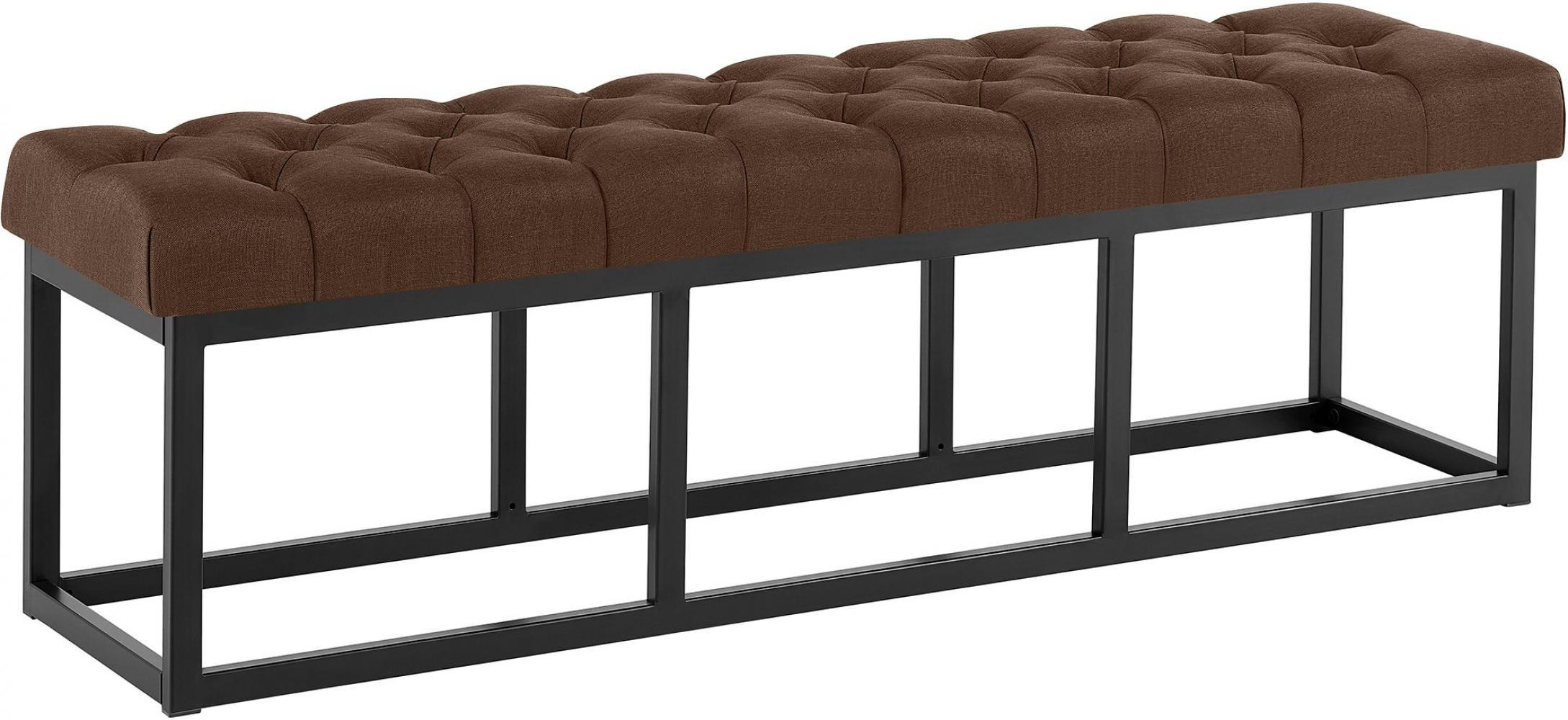 SITZBANK 150/38 cm Stoff Braun - Schwarz/Braun, Textil/Metall (150/46/38cm) - CLP