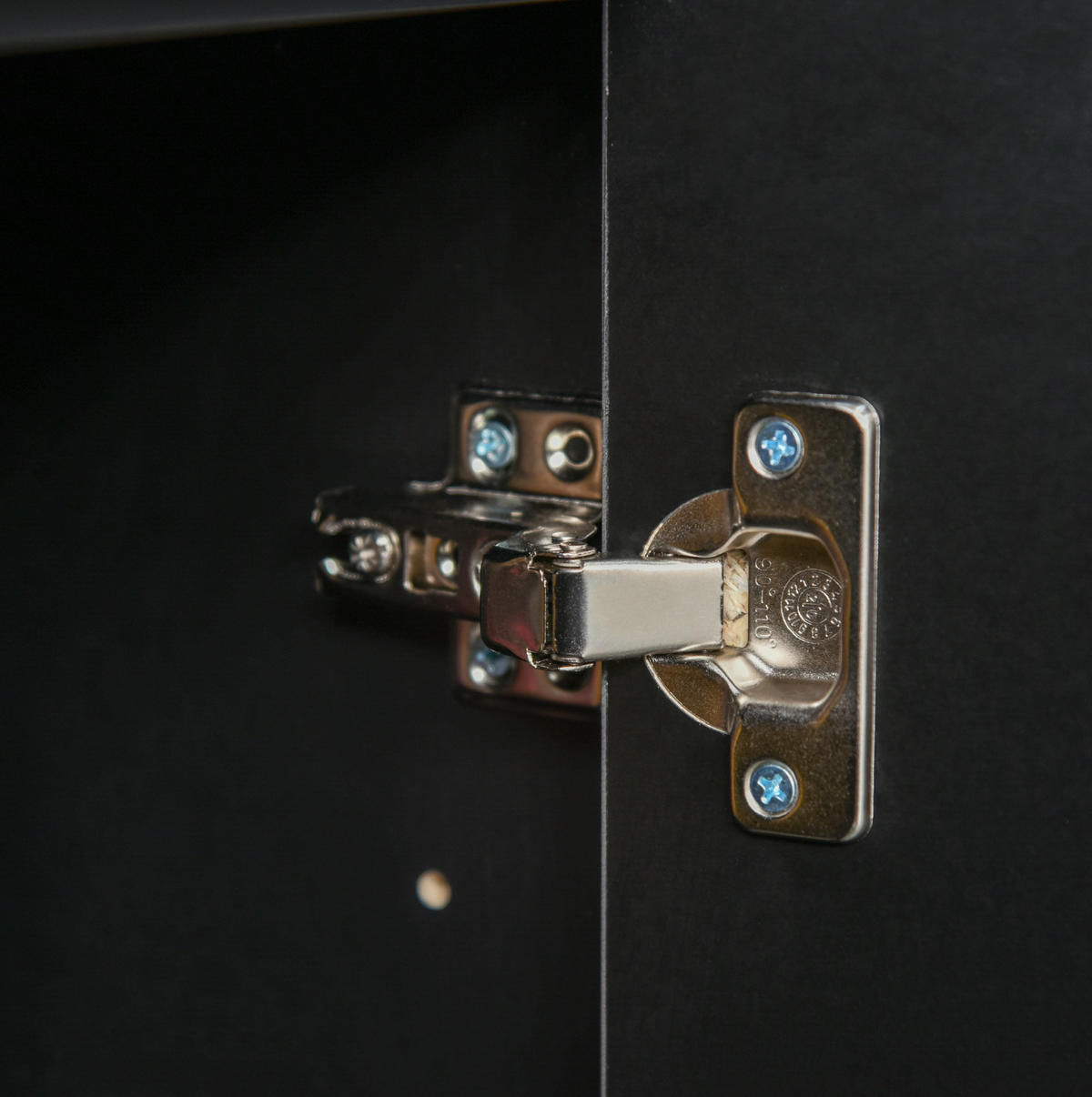 SIDEBOARD 79/36/74 cm mit 2 Türen & 2 Schubladen in Schwarz - Schwarz, Holzwerkstoff (79/74/36cm) - BEAOK