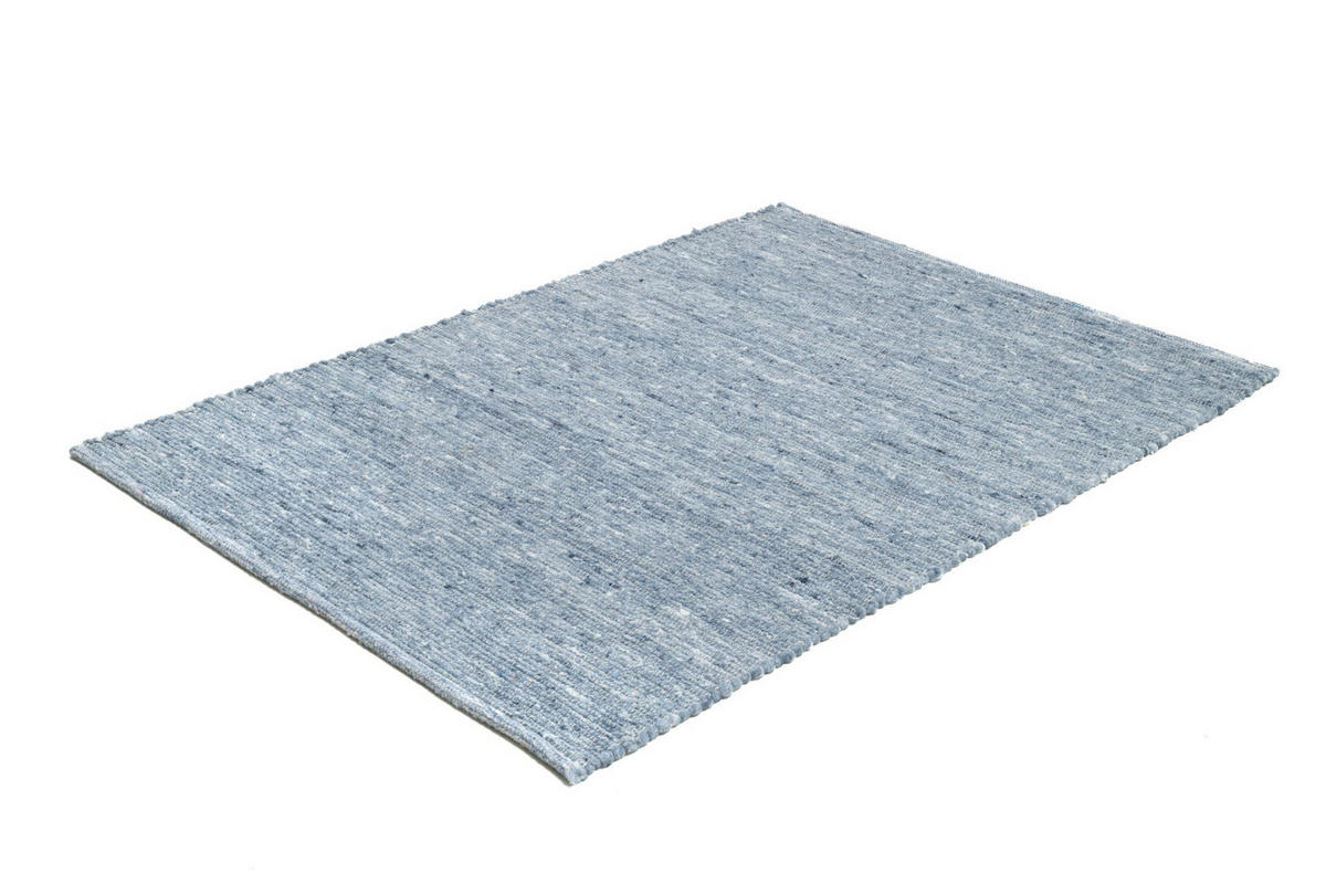 HANDWEBTEPPICH Alm-Freude 60x90 cm - Blau, Textil (60/90cm) - THEKO