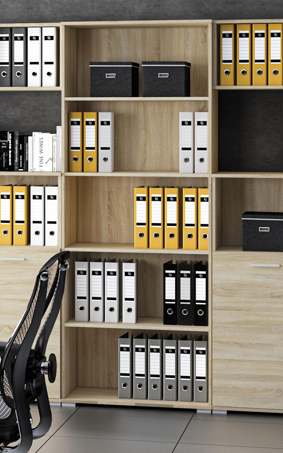 BÜCHERREGAL Optimal Sonoma Eiche hell 79 / 41 / 204cm - Braun, Holz/Holzwerkstoff (79/204/41cm) - Feldmann-Wohnen