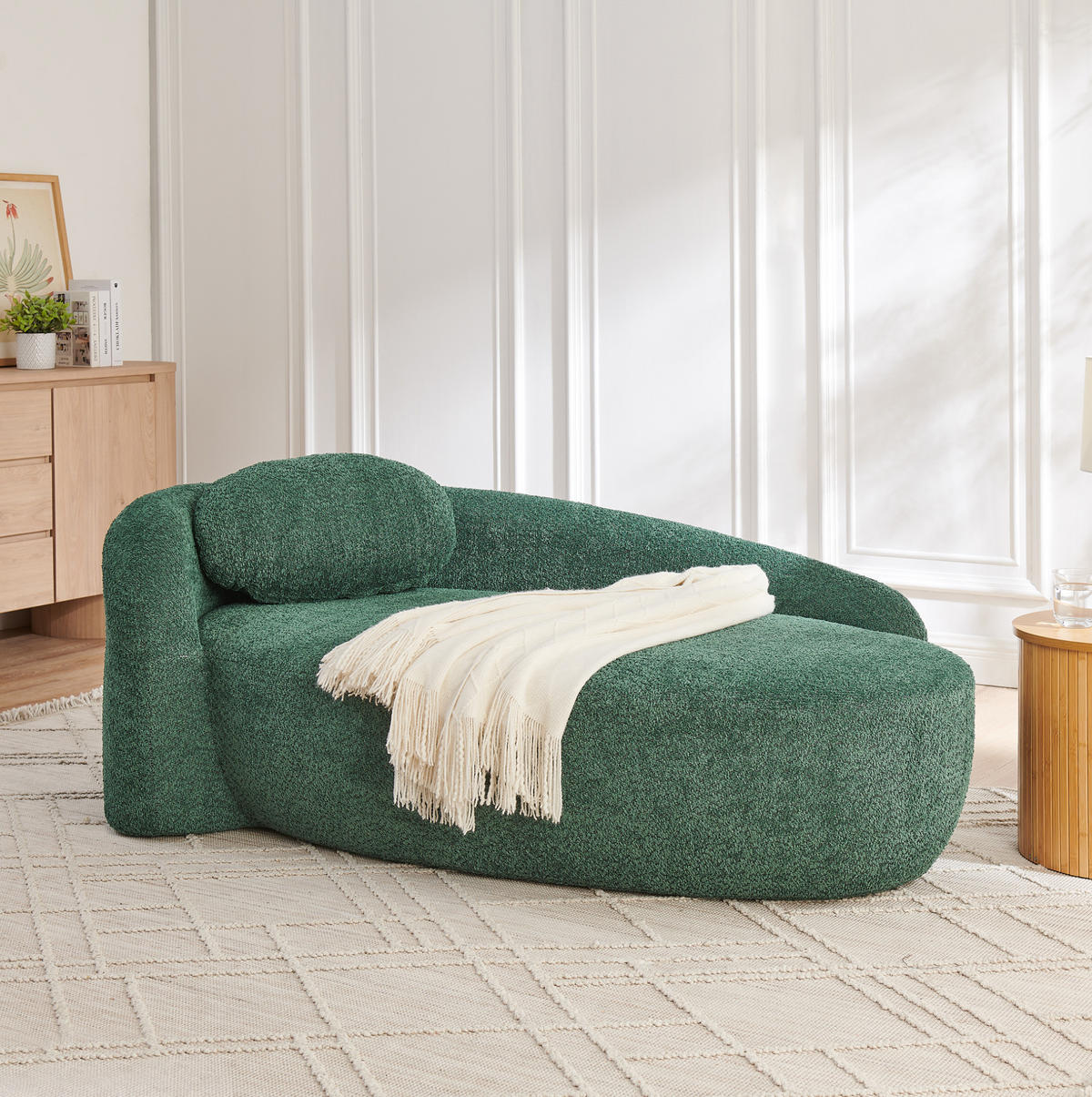 SOFA mit Teddybezug Grün - Grün, Kunststoff (38/24.5/67cm) - Meubliv