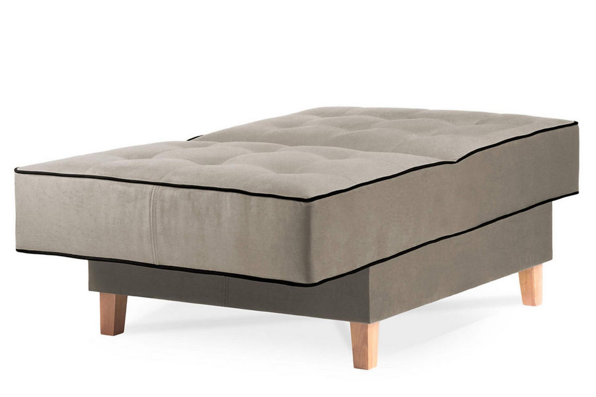KLAPPSESSEL DOZER einem kleinen Bettkasten, Beige - Beige, Textil (80/94/93cm) - KONSIMO®