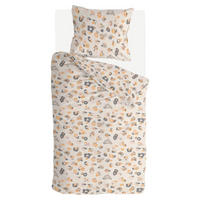 BETTWÄSCHE Byrklund 2-teilig 135x200/80x80cm Soft Animal Multicolor - Multicolor/Creme, Naturmaterialien (135/200cm)