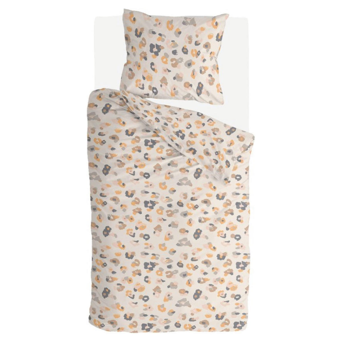 BETTWÄSCHE Byrklund 2-teilig 135x200/80x80cm Soft Animal Multicolor - Multicolor/Creme, Naturmaterialien (135/200cm)