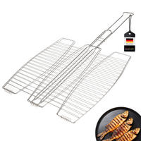 FISCHGRILLER, silber, Edelstahl - Edelstahlfarben, Metall (39.5/39.5/65cm) - bremermann