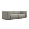 3-SITZER SOFA Strukturstoff Stoff Beige - Beige/Schwarz, Kunststoff/Textil (228/70/89cm) - Makamii