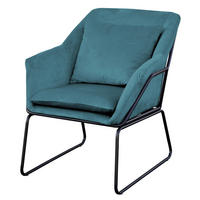 LOUNGESESSEL JOSIE Samt Petrol - Blau/Petrol, Textil (68/82/64cm) - SVITA