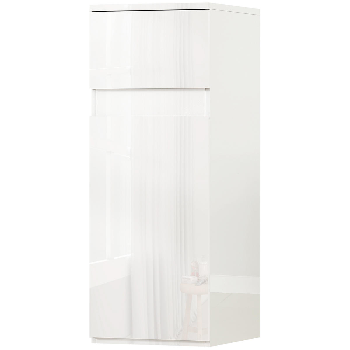 HÄNGESCHRANK Glänzend weiß 1 Stück - Weiß, Kunststoff (34/79.4/30cm) - GiPP