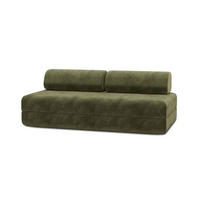 2-3-SITZER-SCHLAFSOFA aus grünem Cord - Grün, Textil (95/70.5/190cm) - Kimo