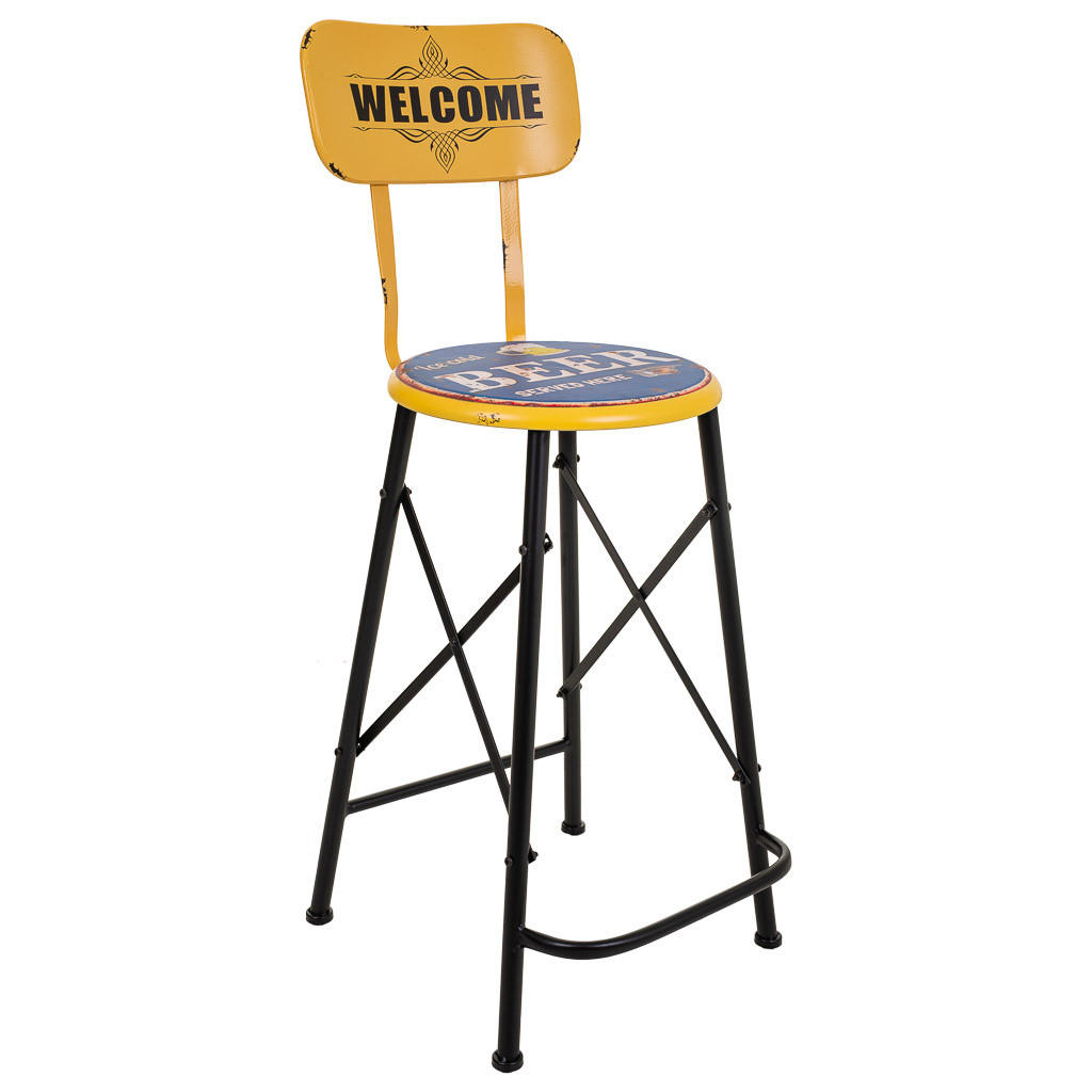 Wanderlust Barhocker Gelb 46x100x40 cm