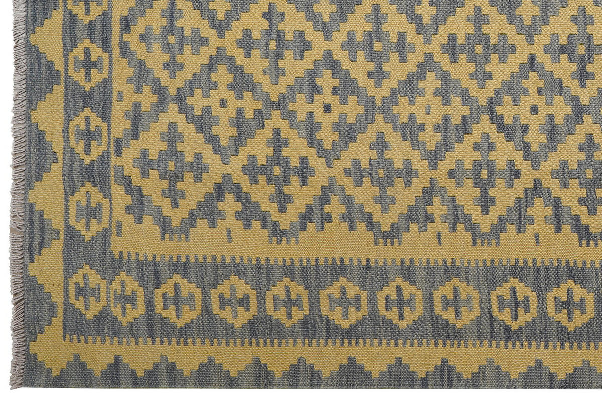 HANDWEBTEPPICH Kelim Gashgai Gelb 234/165 cm Schurwolle - Gelb, Textil (165/234cm) - Looma