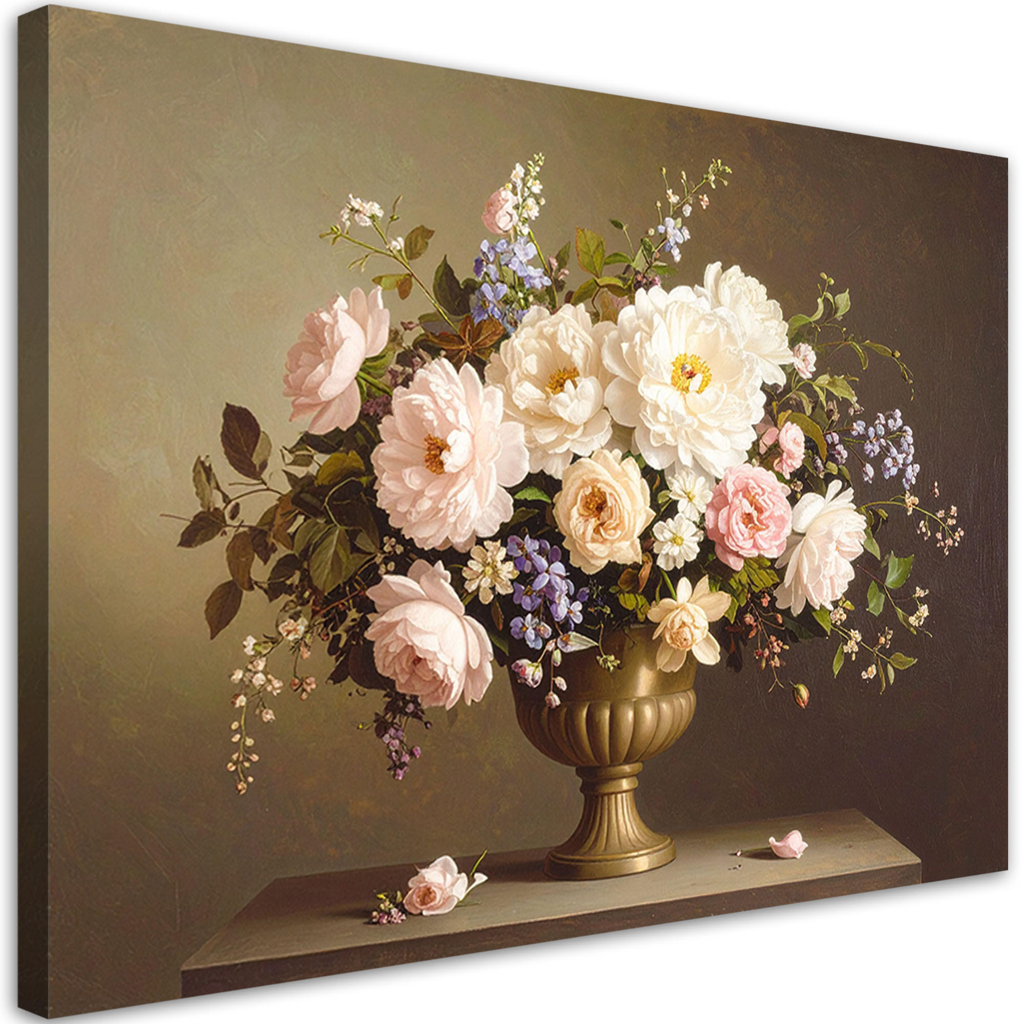 LEINWANDBILD Blumen 120x80cm - Braun, Textil (120/80cm) - Feeby