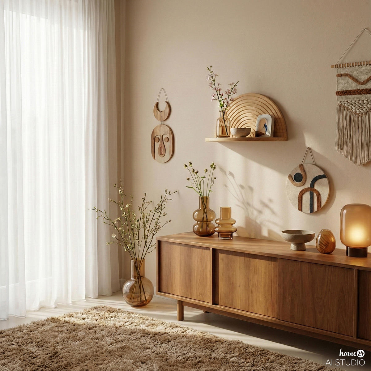 FURNIERTES WANDBOARD - Tanne - Braun, Holzwerkstoff (40/21/20cm) - home24