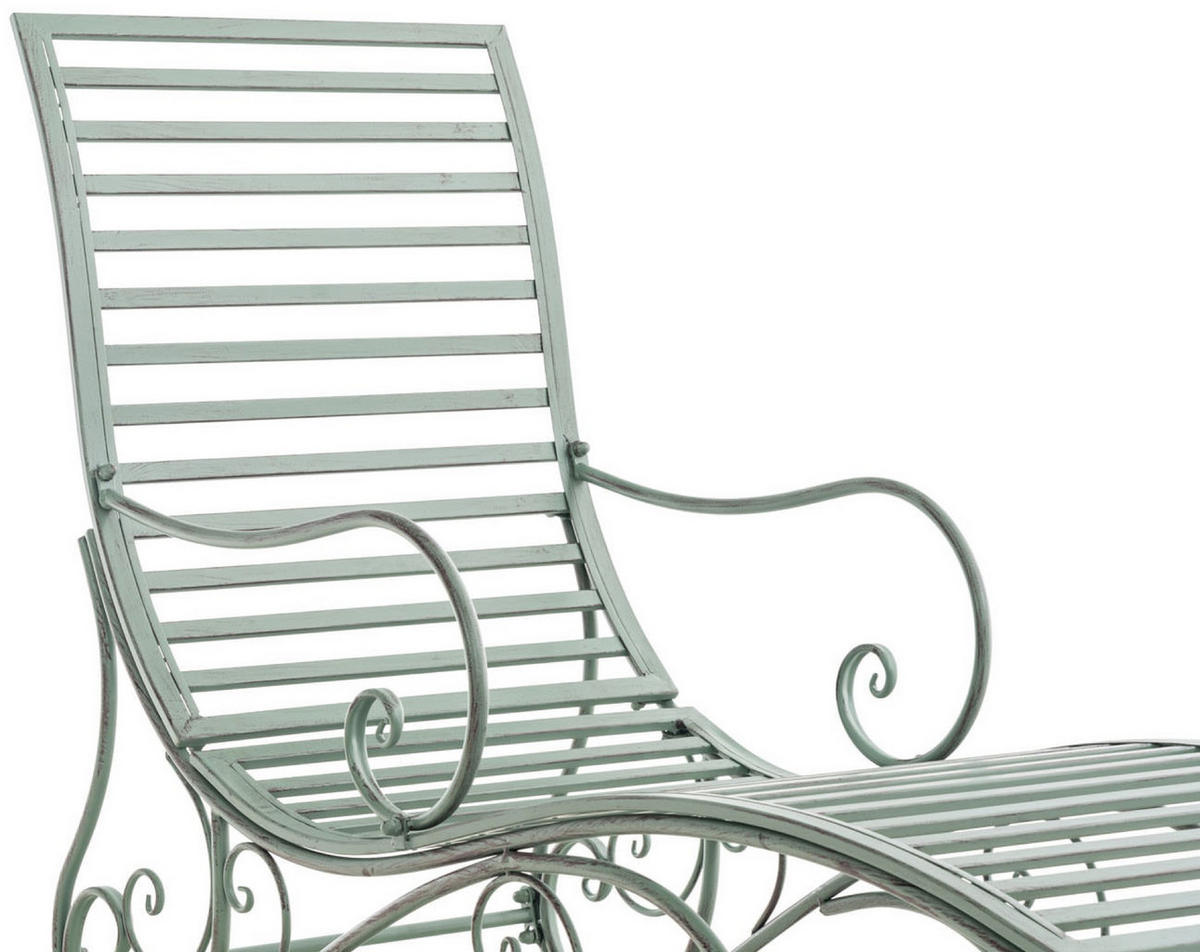 GARTENLIEGE Aurelle antik-grün - Grün, Metall (58/101/140cm) - TPFGarden