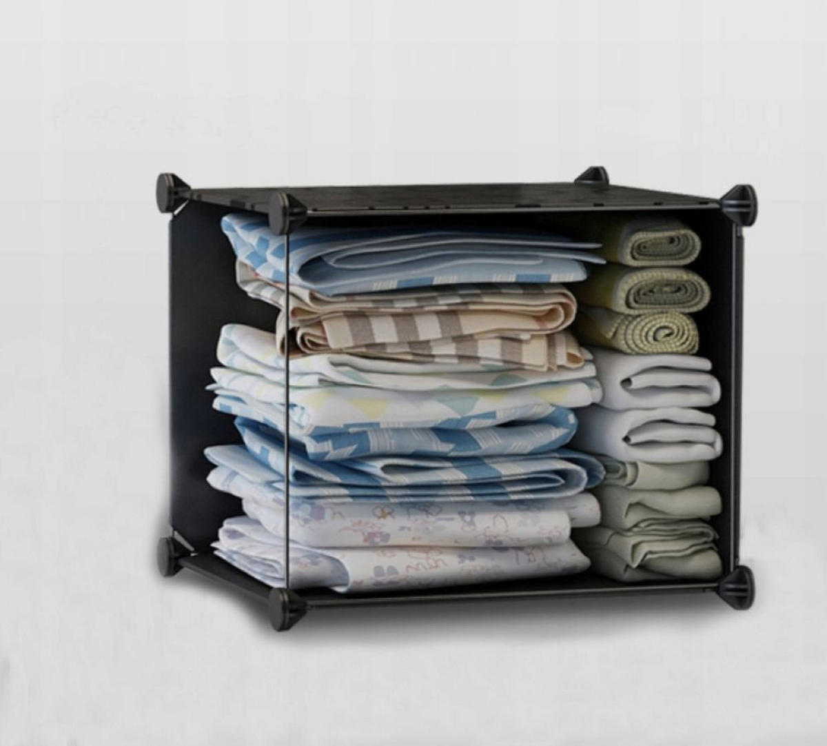 MODULARER KLEIDERSCHRANK 25 Kisten Box - Schwarz, Kunststoff (147/165/36cm) - MUVU