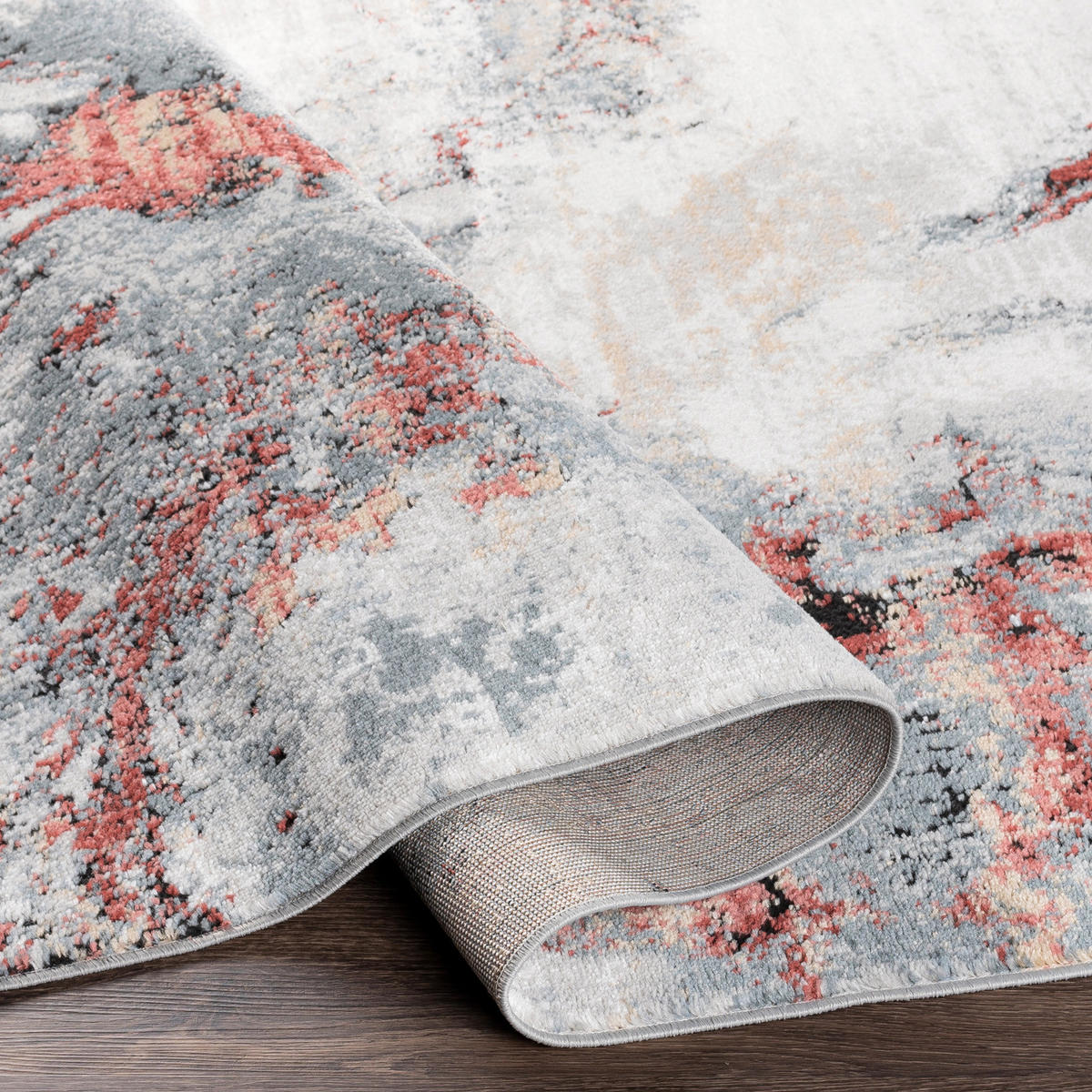 KURZFLORTEPPICH 200/275 cm Grau - Rot/Grau, Naturmaterialien/Textil (200/275cm) - LIVABLISS