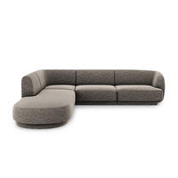 ECKSOFA links Miley aus Chenille-Stoff grau 6 Sitzplätze - Grau, Textil (248/255cm) - Micadoni