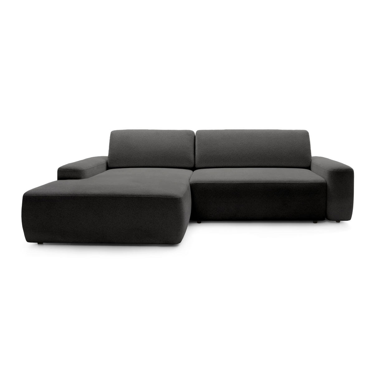 ECKSOFA Bamby Schwarz 264 cm - Schwarz, Textil (264/82/162cm) - Pillovely