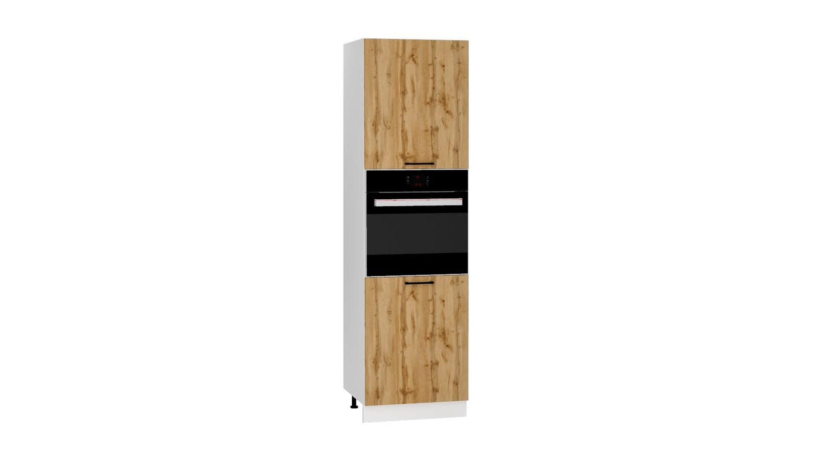 MIKROWELLENUMBAUSCHRANK D60PK/2133 PL ( S1600/11 ) – BONO – Elegante Geräte-Integration – Gold / Eiche - Eichefarben, Holzwerkstoff (60/213.3/56cm) - ROYAL24_MARKT