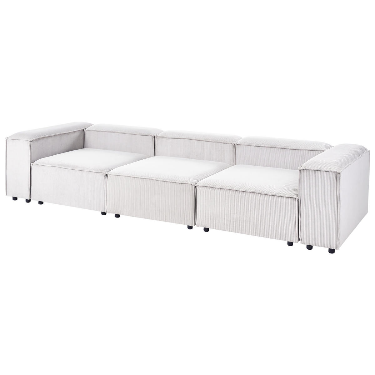 MODULÁRNÍ POHOVKA 3-místná Krémově bílá Manšestr Ardal - krémová, textil (328/68/120cm) - Beliani