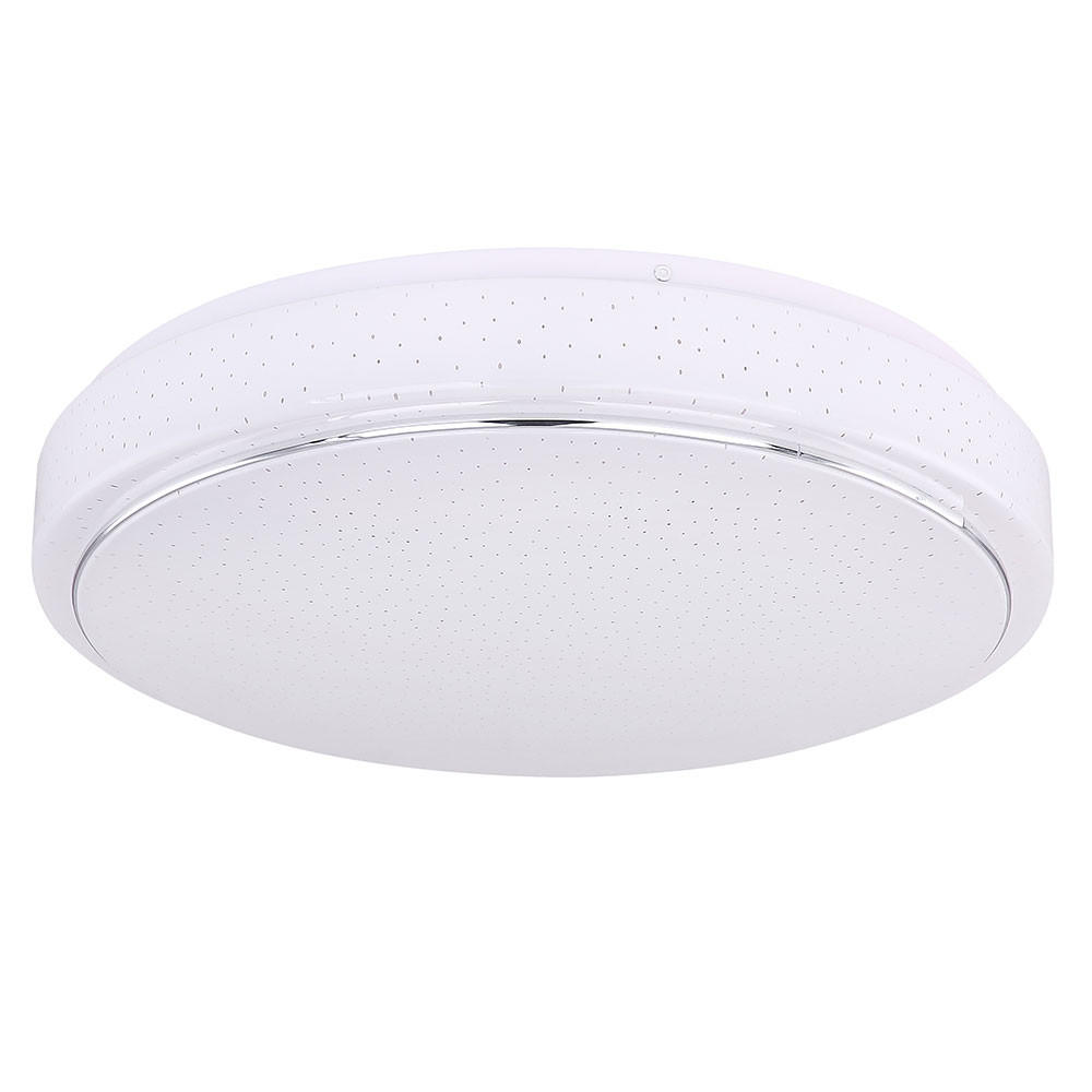 LED DECKENLEUCHTE Metall Weiß Opal - Weiß, Metall (37.5/37.5/8.5cm) - Globo Lighting