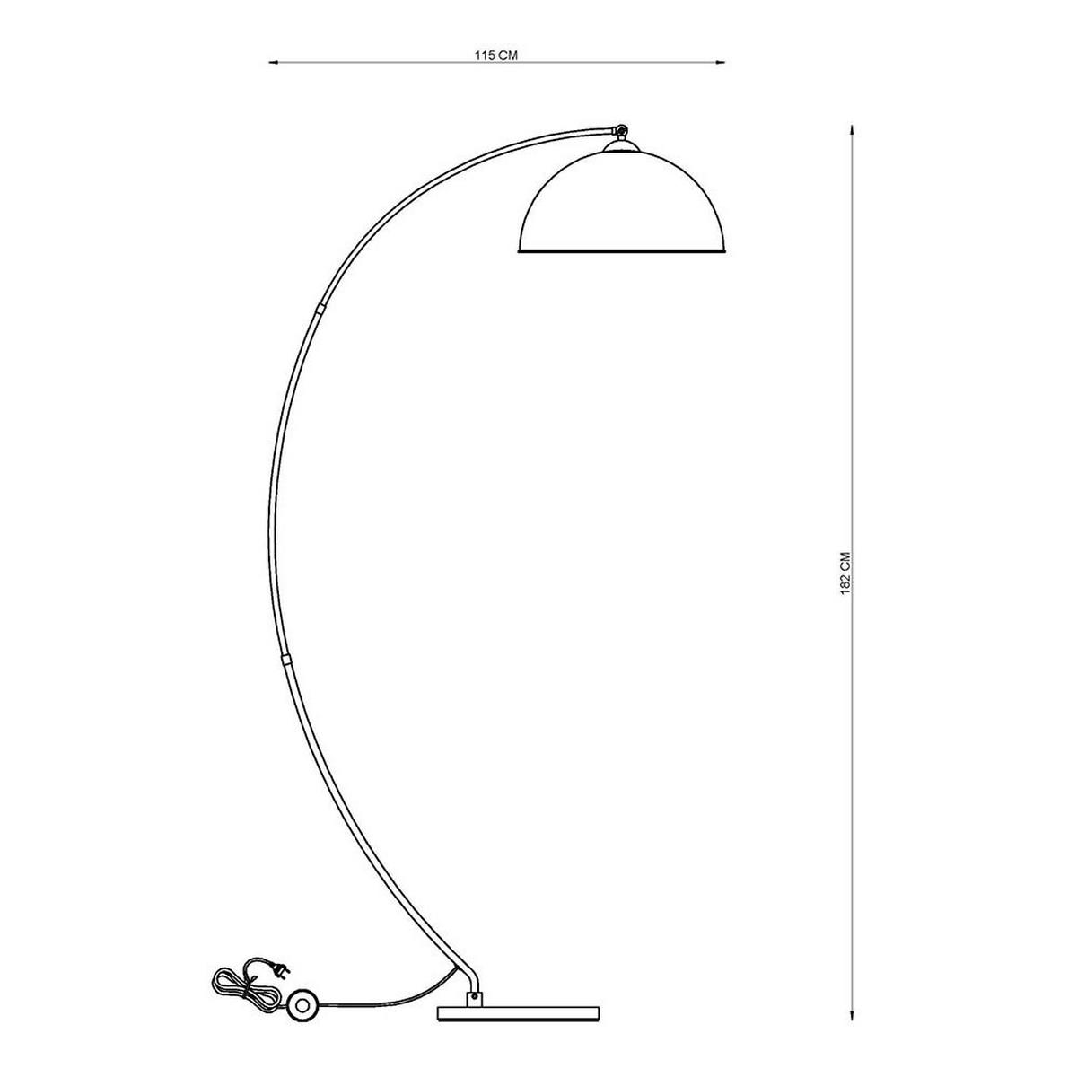 LED STEHLEUCHTE Blattgold Schwarz Matt - Schwarz, Metall (115/45/182cm) - Globo Lighting