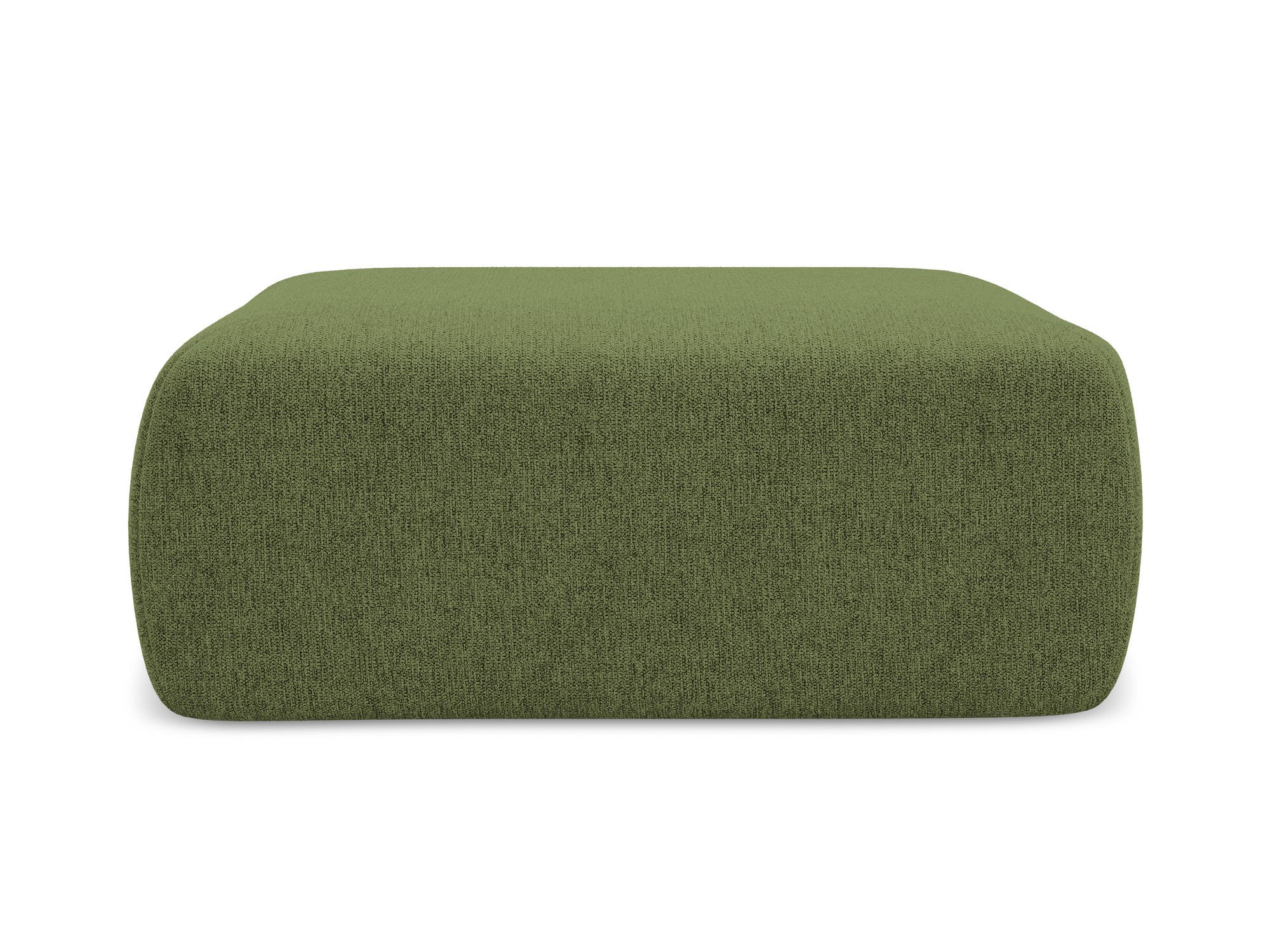 POUF Chenille Stoff Grün - Dunkelgrün/Schwarz, Kunststoff/Textil (102/40/62cm) - Makamii