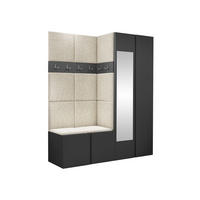 GARDEROBEN-SET Orion XII - Creme/Graphitfarben, Holzwerkstoff/Kunststoff (158/186/46cm) - MIRJAN24